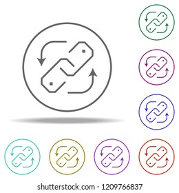 backlinks line icon. Elements of SEO & WEB OPTIMIZATION in multi color style icons. Simple icon for websites, web design, mobile app, info graphics