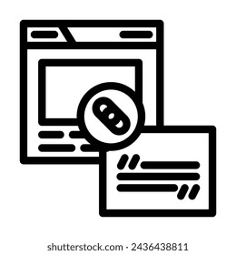 backlinks seo línea icono vector. backlinks seo signo. aislado contorno símbolo negro ilustración