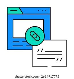 backlinks seo line icon vector. backlinks seo sign. isolated symbol illustration