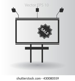 backlit advertising billboard with sale vector picture