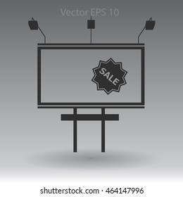 backlit advertising billboard with sale vector picture