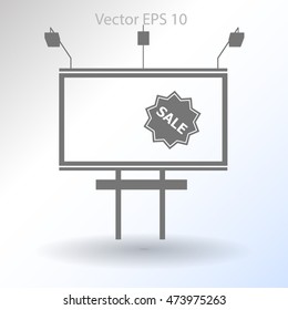 backlit advertising billboard with sale vector picture