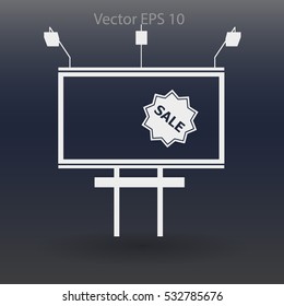 backlit advertising billboard with sale vector picture