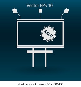 backlit advertising billboard with sale vector picture
