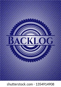 Backlog emblem with jean background