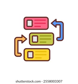 Backlog Filled Icons , Vector illustration