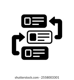 Backlog Glyph Icon, Vector illustration
