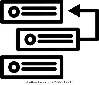 Icono de registro atrasado. vector del logotipo del sistema de tecnología de integración interactiva de la información de centros de datos ágiles. Agilidad de la acumulación de datos en la iteración de administración de software con signo de línea de símbolo de flexibilidad