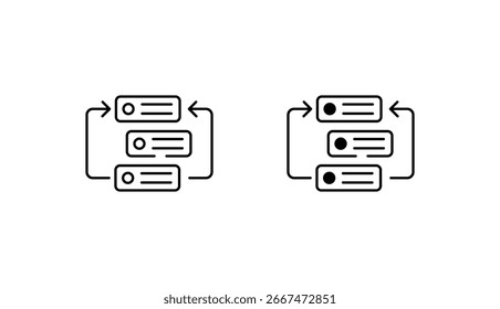 Ícone de backlog design com fundo branco ilustração de estoque