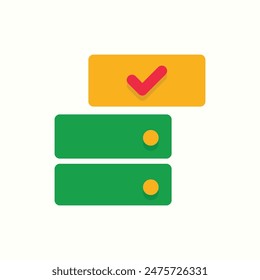 backlog icon, isolated flat color icon set