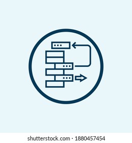 Icono de registro atrasado. Elemento de estilo de línea de la colección ágile. Icono de Backlog delgado para plantillas, infografías y más