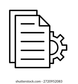 Ilustración vectorial de iconos de esquema de administración de trabajos pendientes