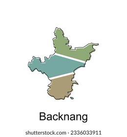 Backnang City of Germany map vector illustration, vector template with outline graphic sketch style isolated on white background