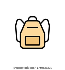 Backpack 2 colored line icon. Simple colored element illustration. Backpack concept outline symbol design from Bag set