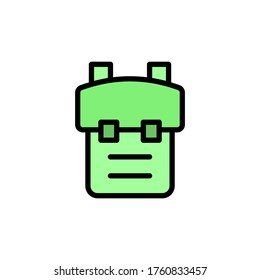 Backpack 2 colored line icon. Simple colored element illustration. Backpack concept outline symbol design from Bag set