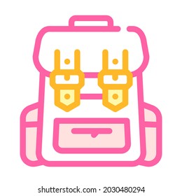 backpack accessory color icon vector. backpack accessory sign. isolated symbol illustration