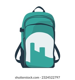 Equipo de aventura de mochila, aislado de iconos