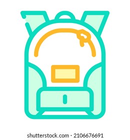 backpack bag color icon vector. backpack bag sign. isolated symbol illustration