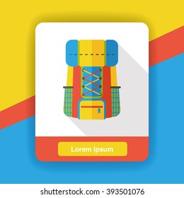 backpack bag flat icon