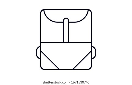 Backpack, bag, haversack, knapsack, rucksack free icon vector image