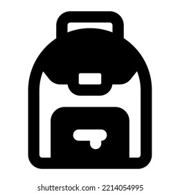estilo de contorno de icono de la bolsa de mochila