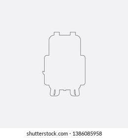 backpack bag icon sign signifier vector