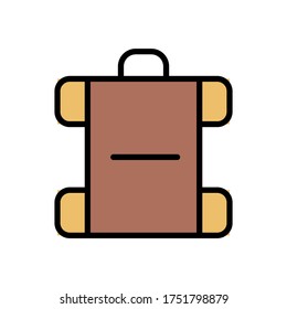 Backpack, bag icon. Simple color with outline vector elements of free time icons for ui and ux, website or mobile application