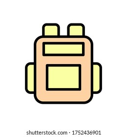 Backpack, bag icon. Simple color with outline vector elements of kindergarten icons for ui and ux, website or mobile application