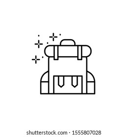 Backpack bag icon. Simple line, outline vector of winter vacation icons for ui and ux, website or mobile application