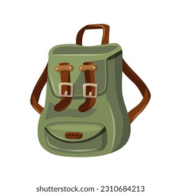 Backpack bag isolated on white background. Vector illustration.