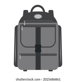 ilustración vectorial aislada de la mochila en un fondo blanco