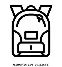 backpack bag line icon vector. backpack bag sign. isolated contour symbol black illustration