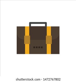 Backpack, Bag, Travel, Office  Flat Color Icon. Vector icon banner Template