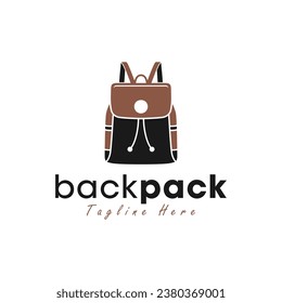 backpack bag vector illustration logo design