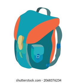 A backpack in a beautiful color, perfect for school or travel vector illustration