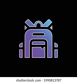 Backpack blue gradient vector icon
