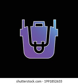 Backpack blue gradient vector icon