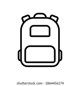 Rucksack, Aktentasche, schwarz-weißes Symbol. Vektorgrafik