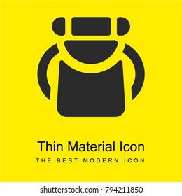 Backpack Bright Yellow Material Minimal Icon Or Logo Design