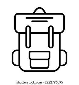 Mochila, Icono De La Bolsa De Camping Icono Diseño Plantilla Vector Signo De Ilustración Y Píxeles De Símbolo Perfecto