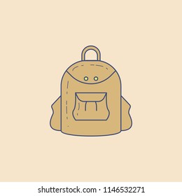 backpack for camping field outline icon. Element of outdoor recreation icon for mobile concept and web apps. Field outline backpack for camping icon can be used for web