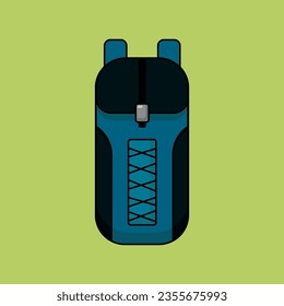mochila para acampar y senderismo. mochila de diseño plano. ilustración vectorial colorida
