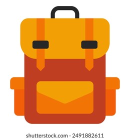 Backpack camping holiday icon illustration