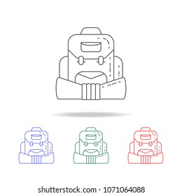 backpack for camping icon. Elements of camping multi colored icons. Premium quality graphic design icon. Simple icon for websites, web design mobile app, info graphics on white background