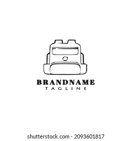 backpack cartoon logo template icon design black modern isolated vector
