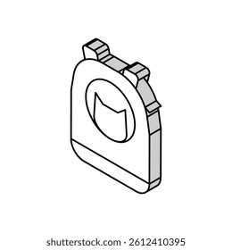 backpack for cat carrying isometric icon vector. backpack for cat carrying sign. isolated symbol illustration