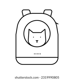 backpack for cat carrying line icon vector. backpack for cat carrying sign. isolated contour symbol black illustration