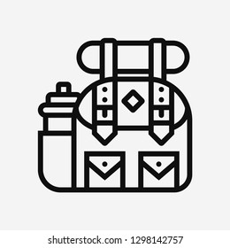 Backpack concept line icon. Simple element illustration. Backpack concept outline symbol design. Can be used for web and mobile UI/UX . Modern vector style