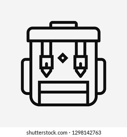 Backpack concept line icon. Simple element illustration. Backpack concept outline symbol design. Can be used for web and mobile UI/UX . Modern vector style