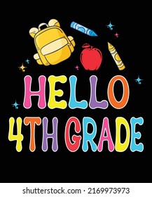 Backpack Crayon vector for 4th grade back to school